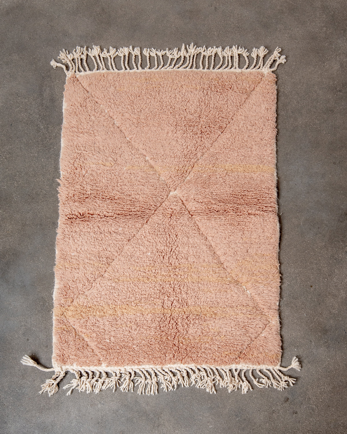 Modern, designer, handcrafted Berber rug from Morocco. Beniourain carpet with beautiful colours and patterns and fluffy wool texture.